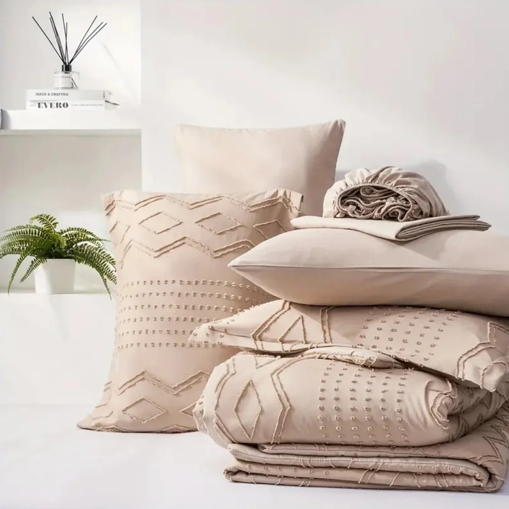 Beautiful Ivory Tan Bedding Set